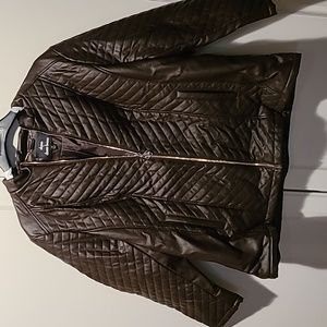 Dennis Basso Faux Leather Jacket